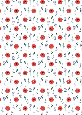 Store enrouleur occultant à fleurs de coquelicot