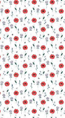 Store enrouleur occultant à fleurs de coquelicot