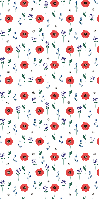 Store enrouleur occultant à fleurs de coquelicot