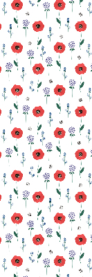 Store enrouleur occultant à fleurs de coquelicot