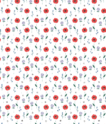Store enrouleur occultant à fleurs de coquelicot