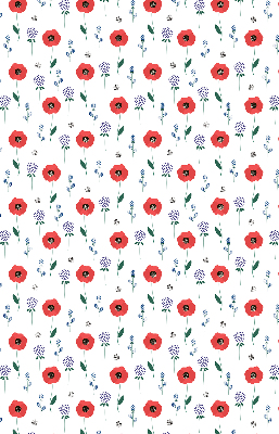 Store enrouleur occultant à fleurs de coquelicot