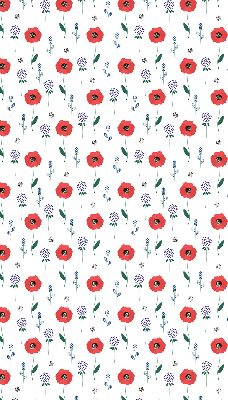 Store enrouleur occultant à fleurs de coquelicot