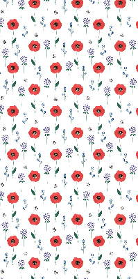 Store enrouleur occultant à fleurs de coquelicot