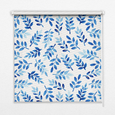 Store occultant fenetre feuilles bleues