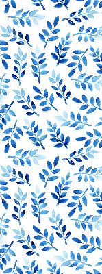Store occultant fenetre feuilles bleues