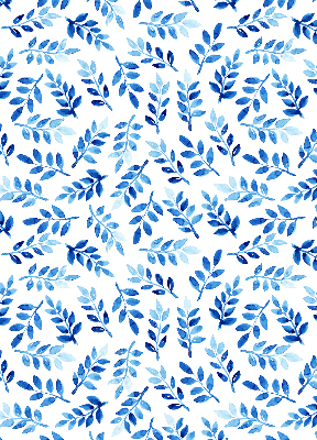 Store occultant fenetre feuilles bleues