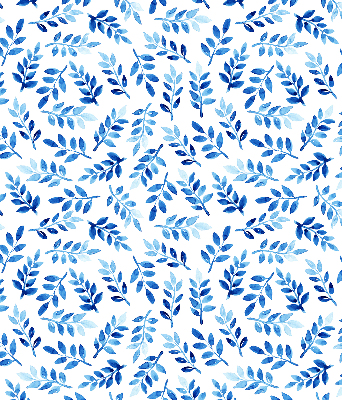 Store occultant fenetre feuilles bleues