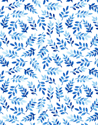 Store occultant fenetre feuilles bleues
