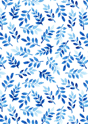 Store occultant fenetre feuilles bleues