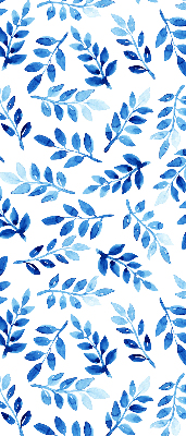 Store occultant fenetre feuilles bleues
