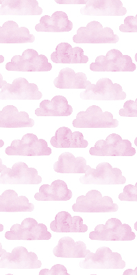 Store fenêtre intérieur avec nuages roses