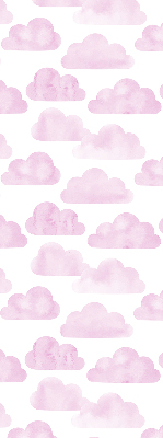 Store fenêtre intérieur avec nuages roses