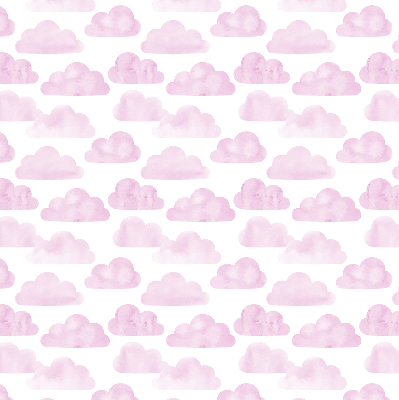 Store fenêtre intérieur avec nuages roses
