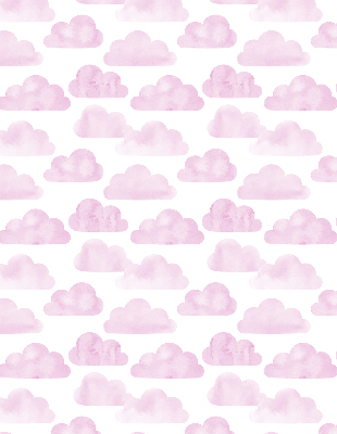 Store fenêtre intérieur avec nuages roses