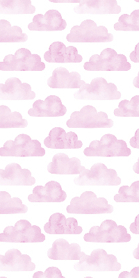 Store fenêtre intérieur avec nuages roses