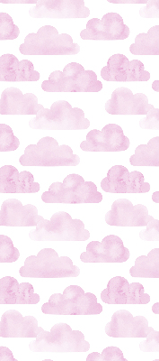 Store fenêtre intérieur avec nuages roses