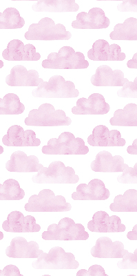 Store fenêtre intérieur avec nuages roses