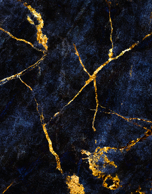 Store enrouleur occultant en marbre bleu marine