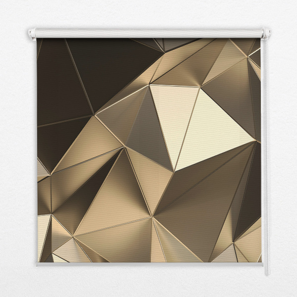 Store enrouleur occultant avec motif triangles d'or