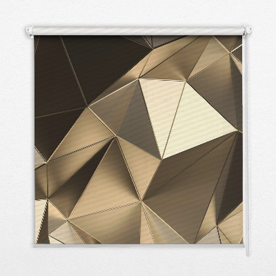 Store enrouleur occultant avec motif triangles d'or