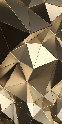 Store enrouleur occultant avec motif triangles d'or
