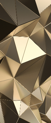 Store enrouleur occultant avec motif triangles d'or