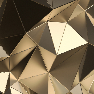 Store enrouleur occultant avec motif triangles d'or
