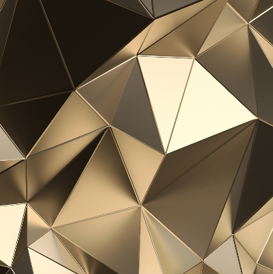 Store enrouleur occultant avec motif triangles d'or