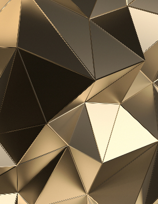 Store enrouleur occultant avec motif triangles d'or