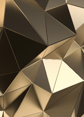 Store enrouleur occultant avec motif triangles d'or