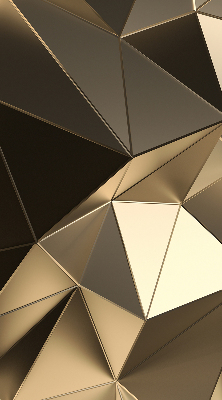 Store enrouleur occultant avec motif triangles d'or