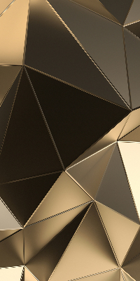 Store enrouleur occultant avec motif triangles d'or