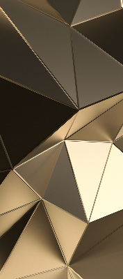 Store enrouleur occultant avec motif triangles d'or
