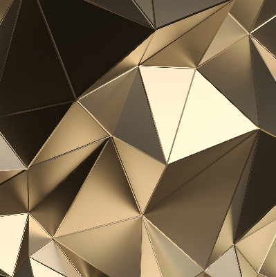 Store enrouleur occultant avec motif triangles d'or