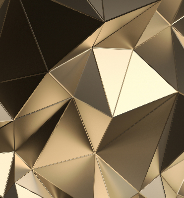 Store enrouleur occultant avec motif triangles d'or