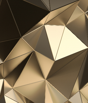 Store enrouleur occultant avec motif triangles d'or