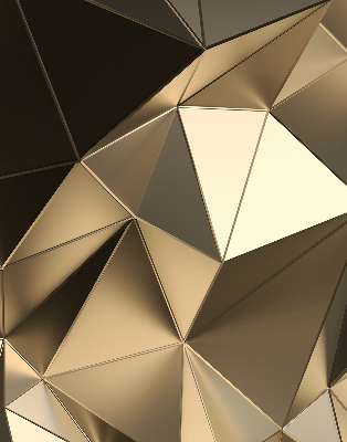 Store enrouleur occultant avec motif triangles d'or