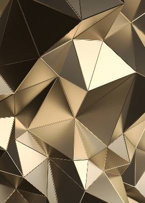 Store enrouleur occultant avec motif triangles d'or