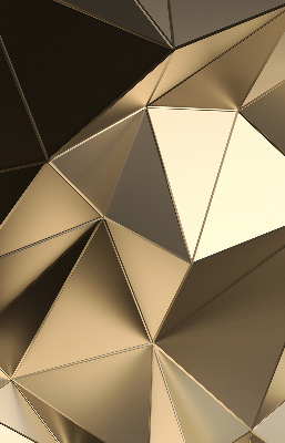 Store enrouleur occultant avec motif triangles d'or