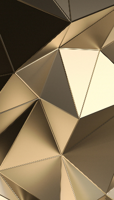Store enrouleur occultant avec motif triangles d'or