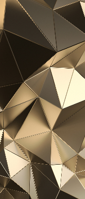 Store enrouleur occultant avec motif triangles d'or