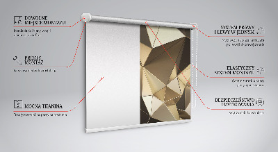 Store enrouleur occultant avec motif triangles d'or