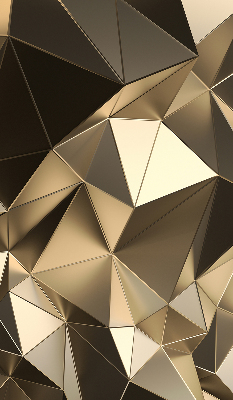 Store enrouleur occultant avec motif triangles d'or