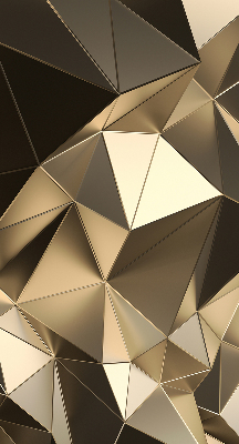 Store enrouleur occultant avec motif triangles d'or