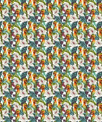 Store occultant fenêtre à motifs d'oiseaux et de fleurs