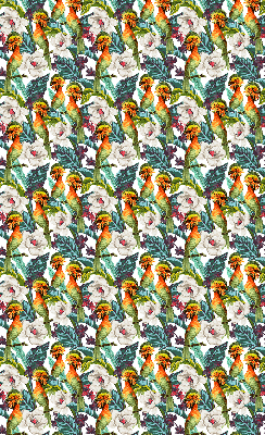 Store occultant fenêtre à motifs d'oiseaux et de fleurs