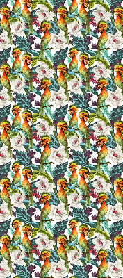 Store occultant fenêtre à motifs d'oiseaux et de fleurs