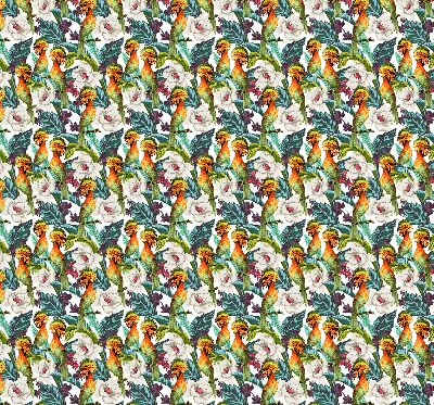 Store occultant fenêtre à motifs d'oiseaux et de fleurs