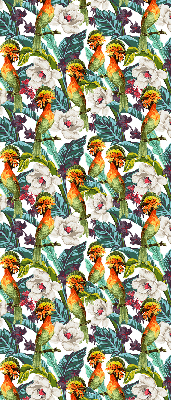 Store occultant fenêtre à motifs d'oiseaux et de fleurs